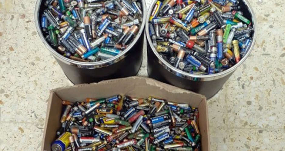 Papa Pilhas recolhe 60 kg de pilhas e cinco de baterias