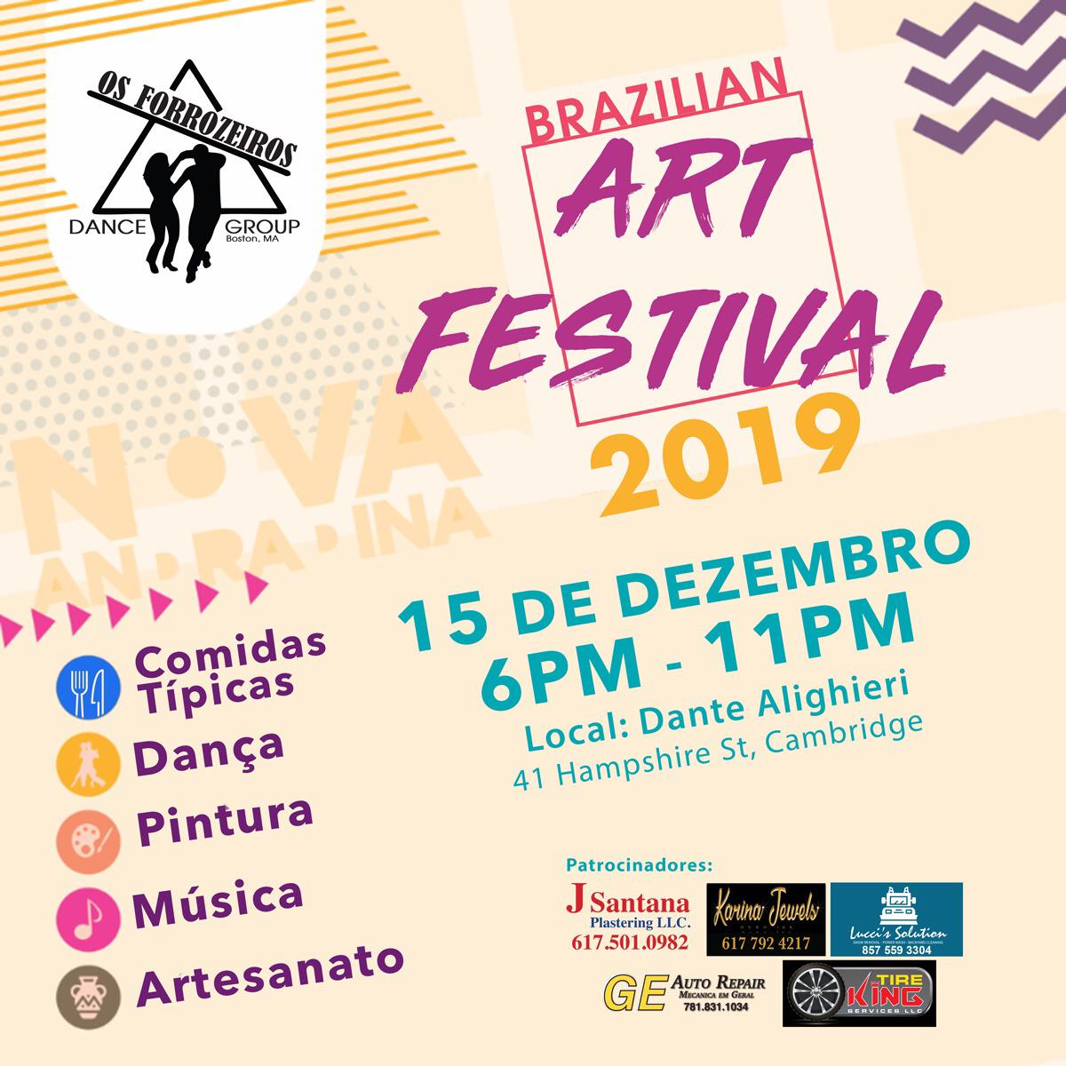 Brazilian Art Festival vai destacar cultura brasileira em Massachusetts