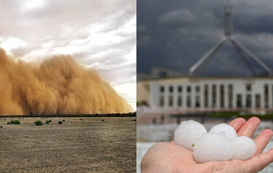 Após fogo, Austrália tem tempestades de granizo e areia