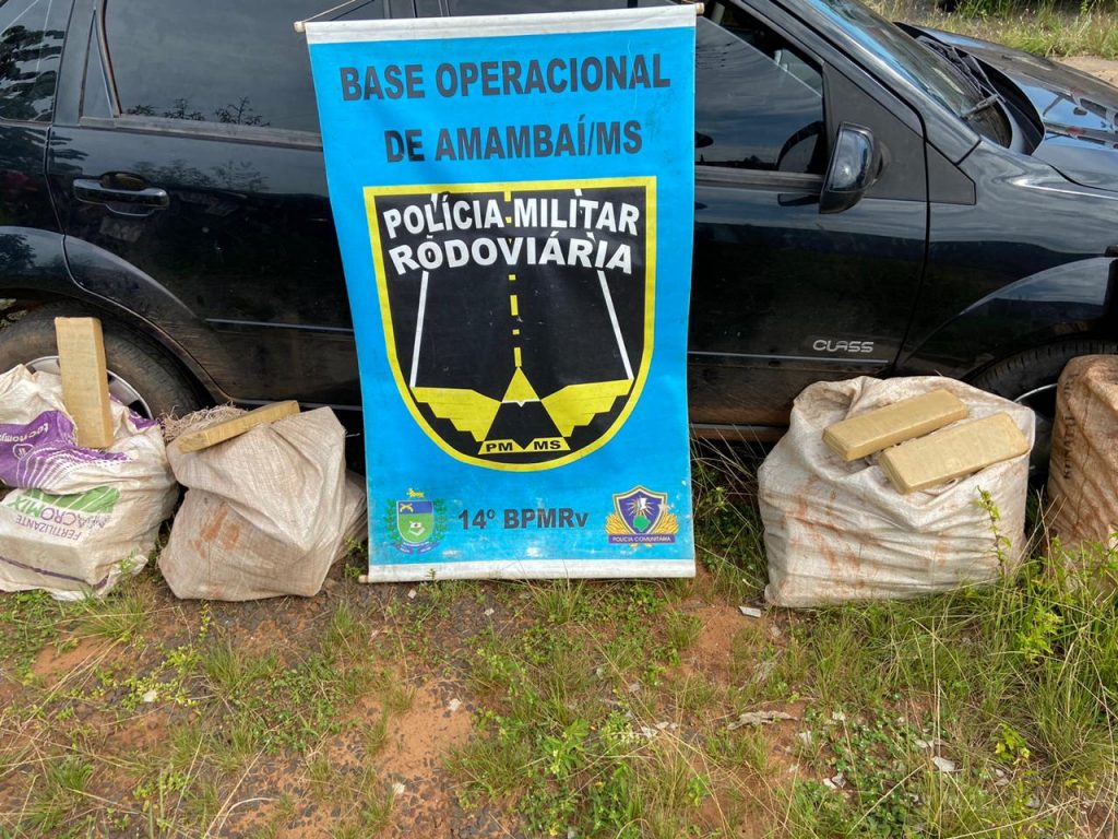 Polícia Militar Rodoviária apreende 95 kg de maconha em Amambai