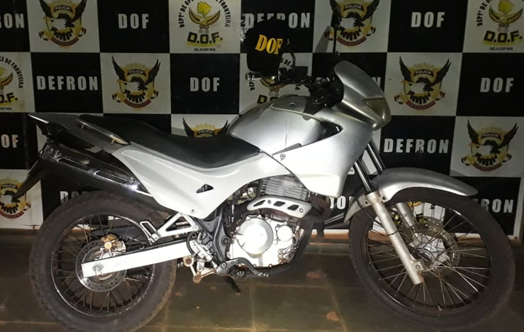 Motocicleta furtada em Dourados foi recuperada pelo DOF durante a Operação Hórus
