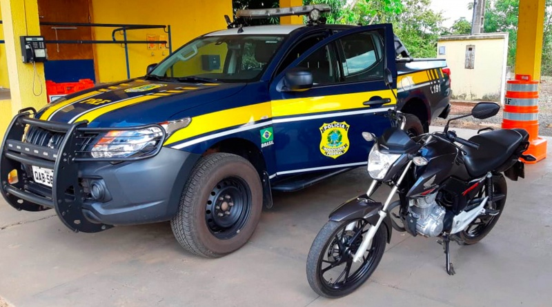 PRF recupera em Miranda motocicleta com ocorrência de roubo/furto