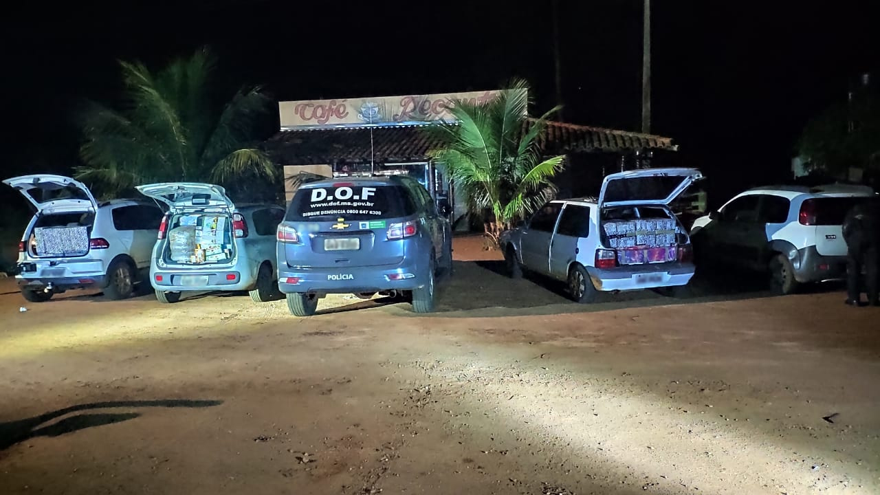 Operação Hórus: Quatro veículos com produtos contrabandeados do Paraguai foram apreendidos pelo DOF
