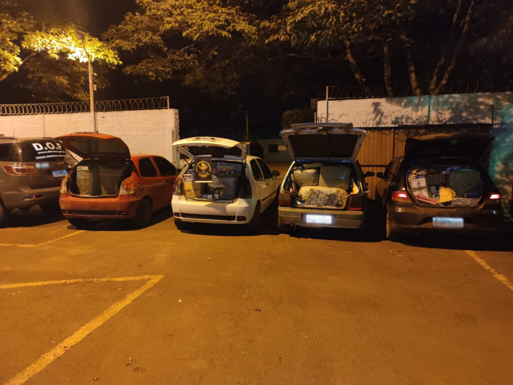 DOF apreende em Ponta Porã 4 veículos com muamba paraguaia