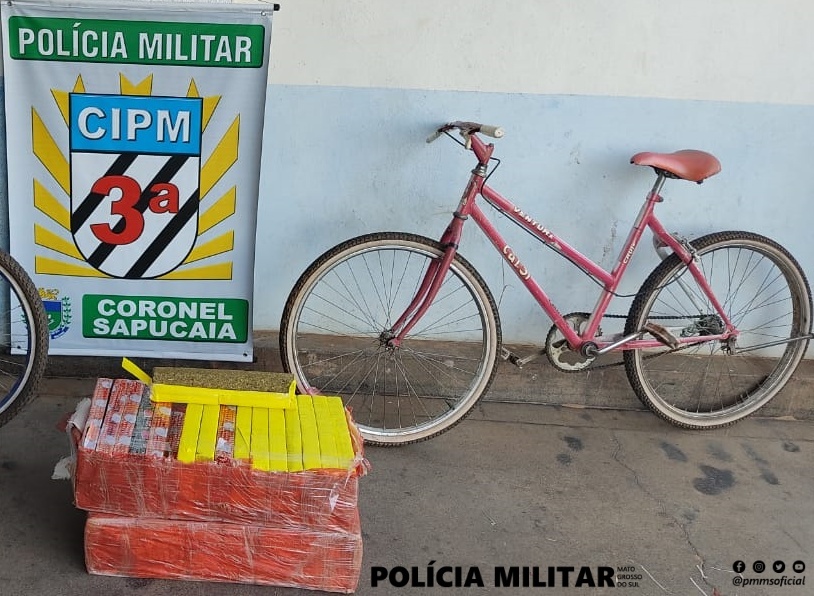 Polícia Militar apreende maconha transportada por ciclistas