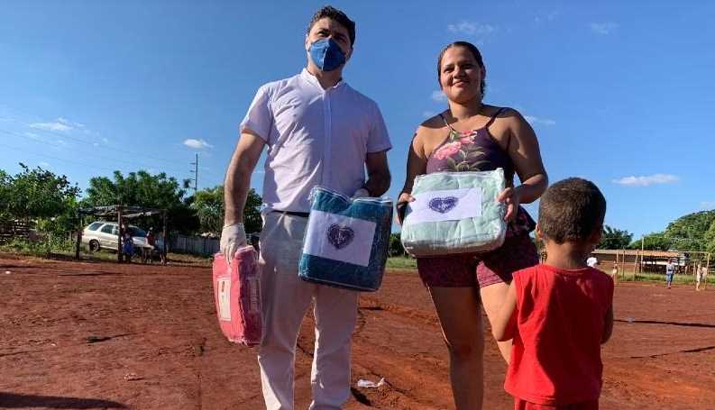 Ação da LBV entrega cobertores em Mato Grosso do Sul
