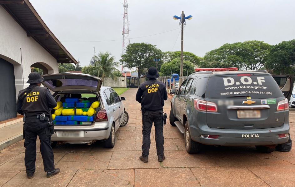 Operação Hórus: Veículo com registro de furto em São Paulo foi apreendido com maconha pelo DOF