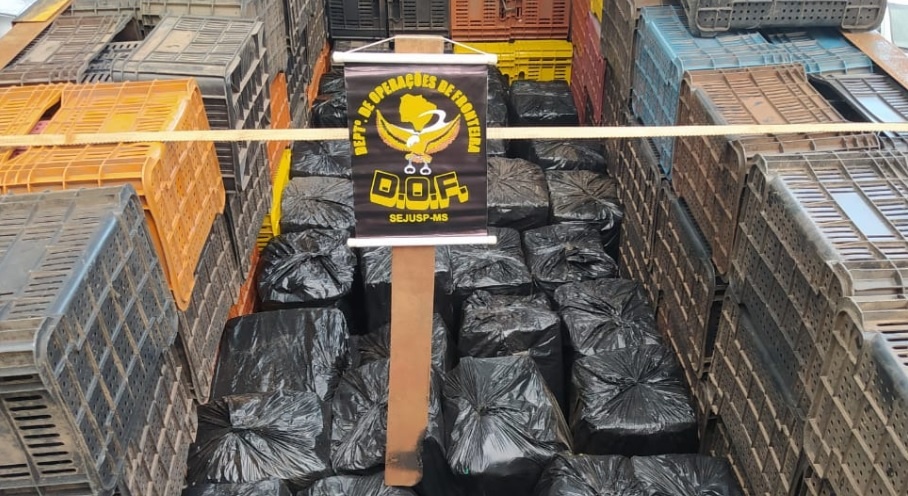 Com apreensão de caminhão com quase três toneladas de maconha DOF mais que dobrou o volume de drogas apreendido em 2019