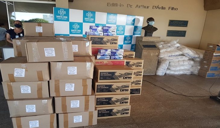 Governo entrega mais de 140 mil EPI’s para Santa Casa de Campo Grande