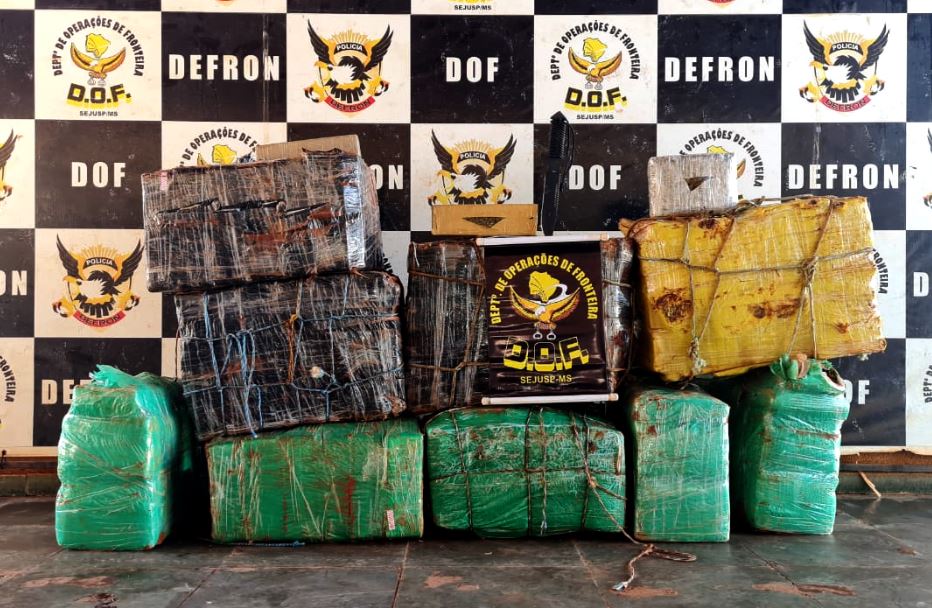 Operação Hórus: Mais de 350 quilos de drogas abandonados foram apreendidos pelo DOF