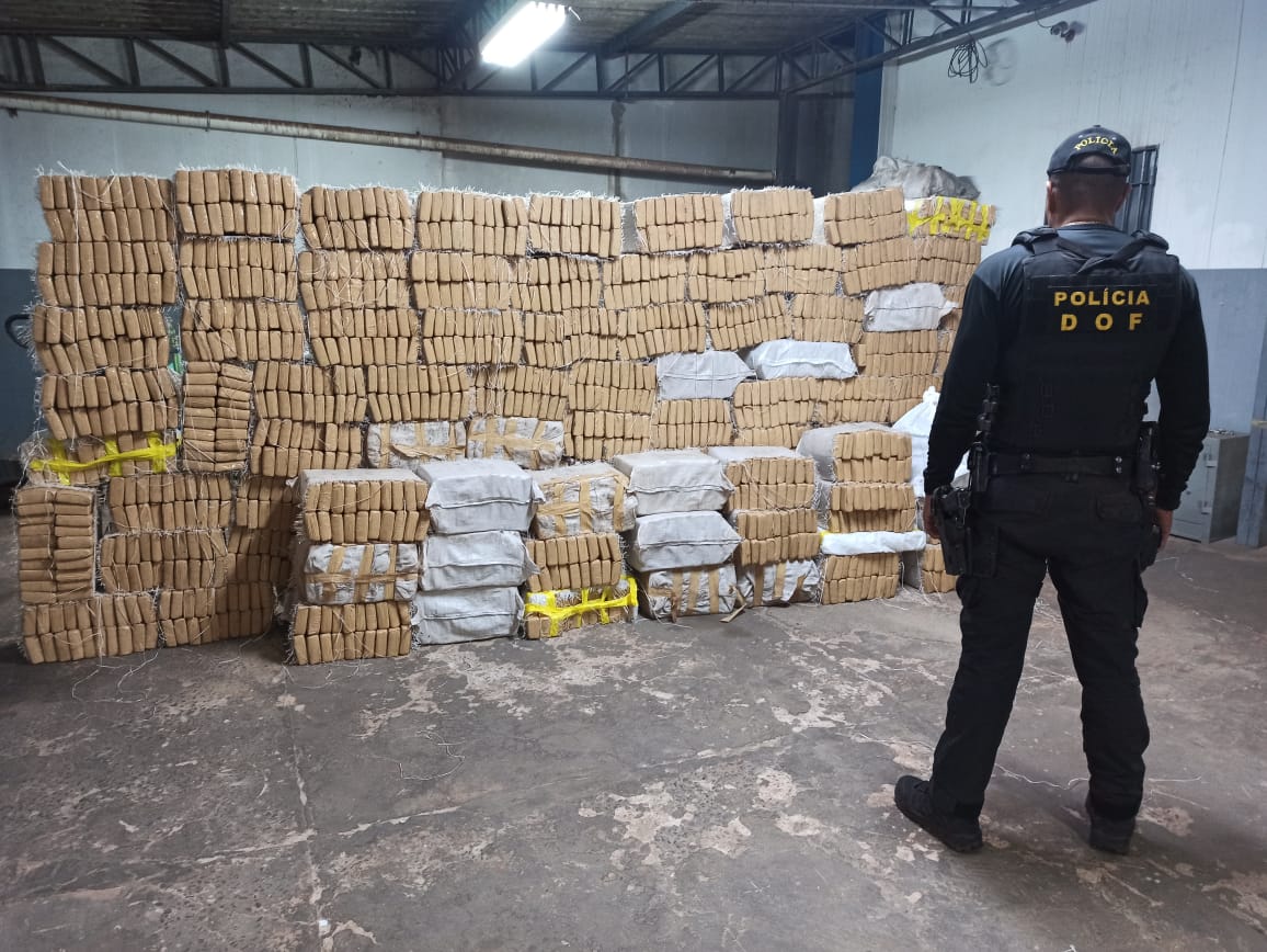 DOF fecha grande entreposto de droga em Ponta Porã e apreende quase 2.5 toneladas de maconha