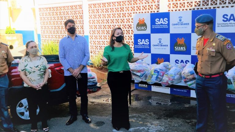 SAS recebe doação de 30 cestas básicas do Corpo de Bombeiros