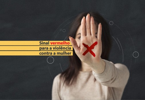 Vítimas de violência podem buscar ajuda com um X vermelho na mão