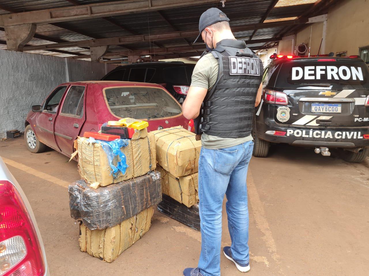 Polícia Civil apreende 300kg de maconha e prende dois suspeitos em Dourados
