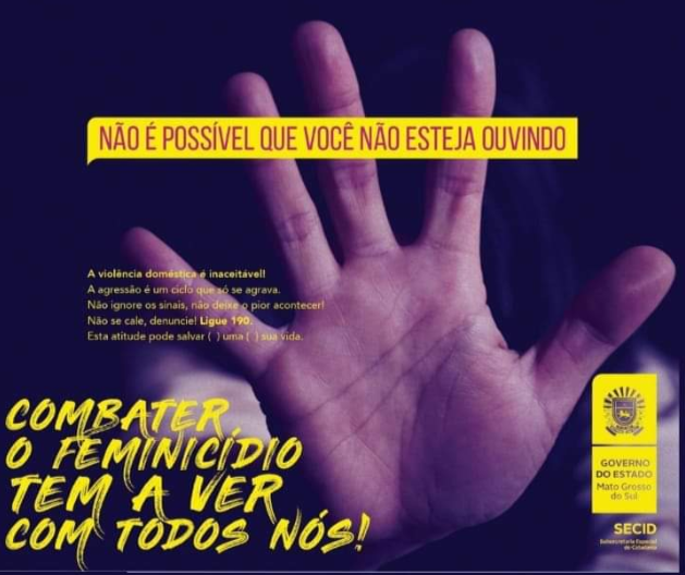 Prefeitura de Naviraí lança nesta terça-feira a campanha contra o feminicídio