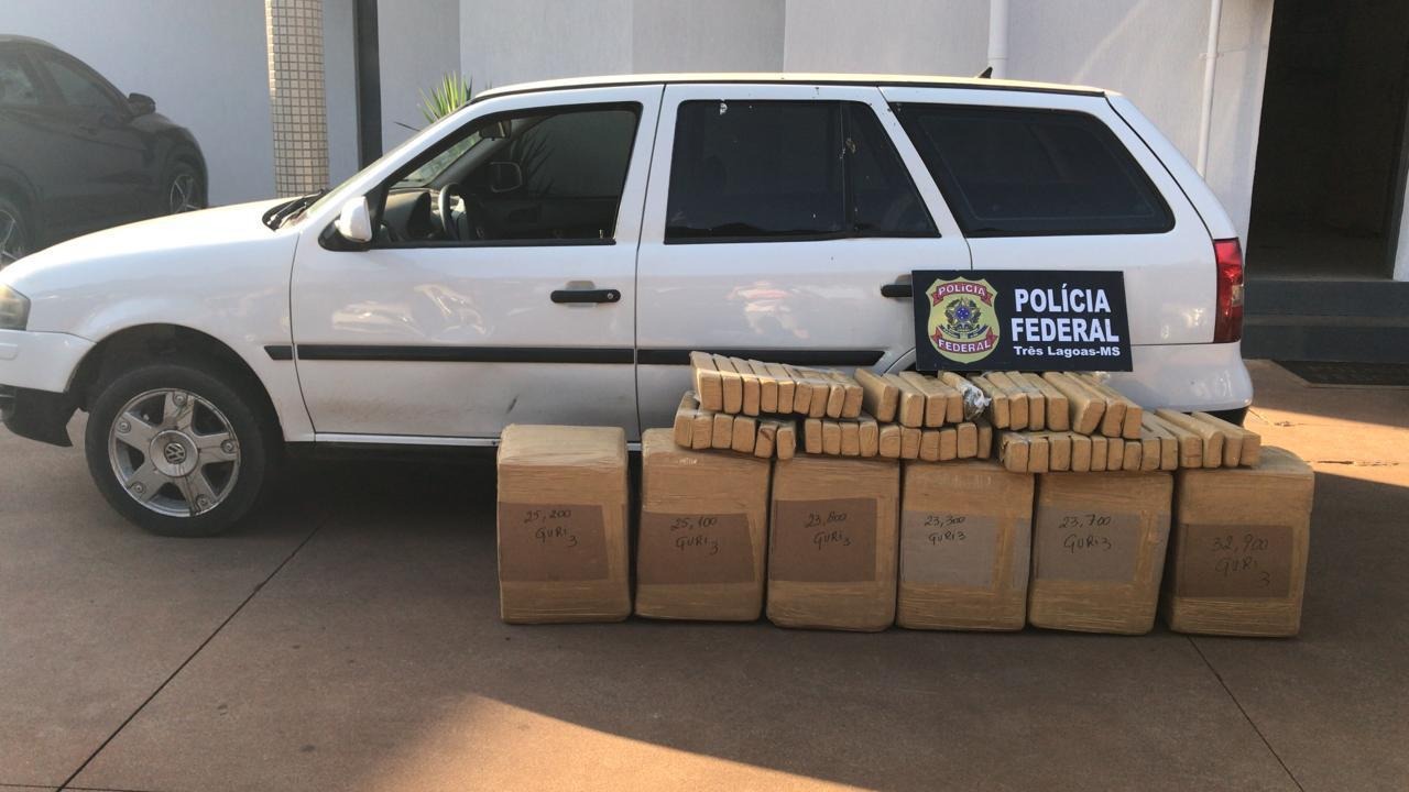Polícia Federal realiza mais uma prisão por tráfico interestadual de drogas e apreende 200 kg de maconha em Três Lagoas