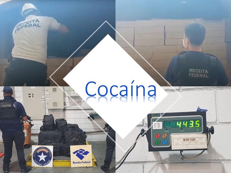 Receita Federal apreende 443 kg de cocaína no Porto de Itapoá