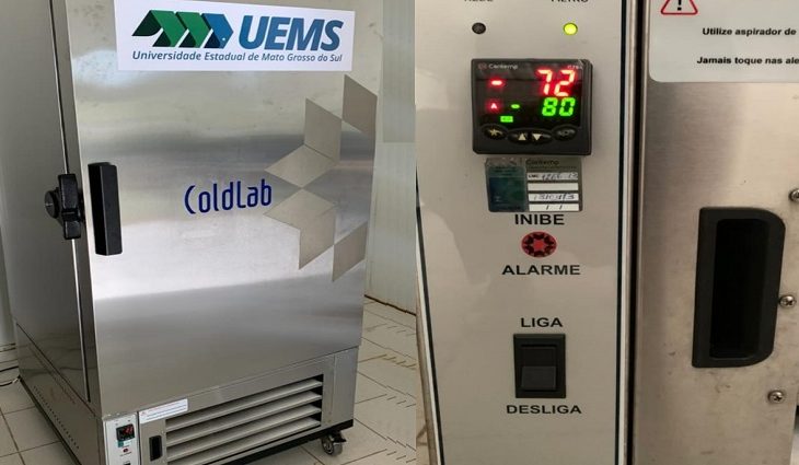 UEMS faz empréstimo de ultrafreezer a SES/MS para logística de vacinas