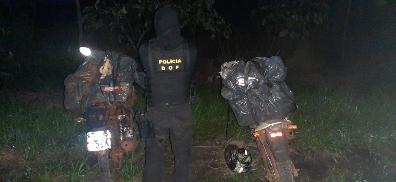 Motocicleta roubada foi recuperada com drogas pelo DOF durante a Operação Hórus