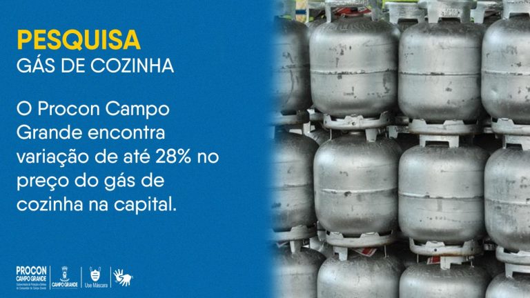 PROCON Campo Grande encontra variação de 28% no preço do gás de cozinha na capital