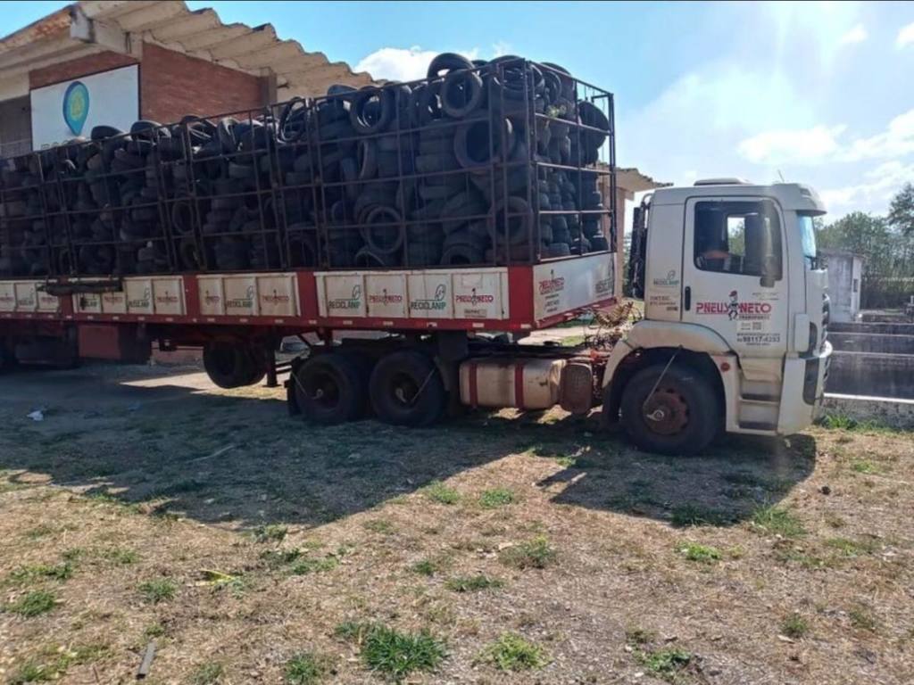 Em 1 ano, Ecoponto enviou 350 toneladas de pneus inservíveis para destinação correta