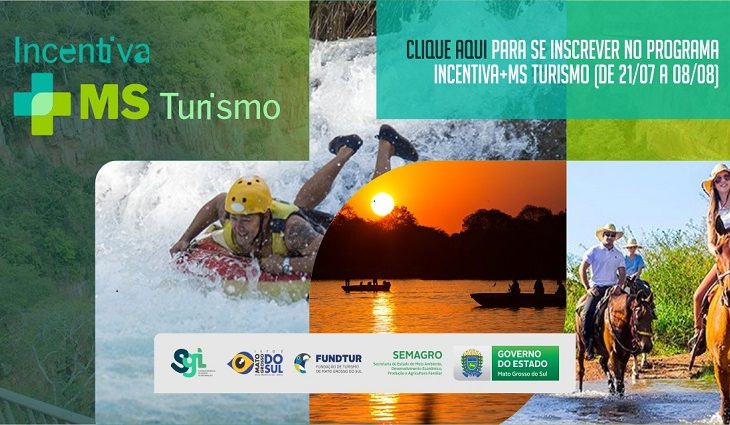 Cadastro para o programa Incentiva+MS Turismo começa nesta quarta-feira (21) e vai até dia 08 de agosto