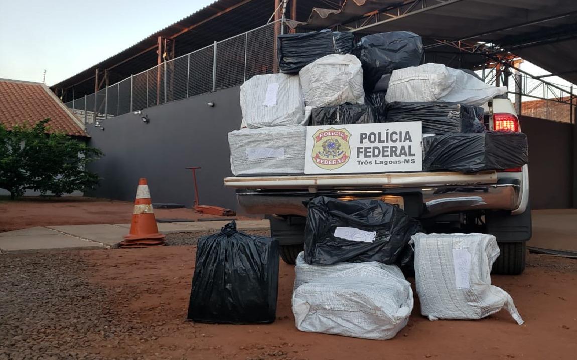 Polícia Federal prende suspeito de tráfico interestadual de droga e apreende 580 quilos de maconha em Três Lagoas.