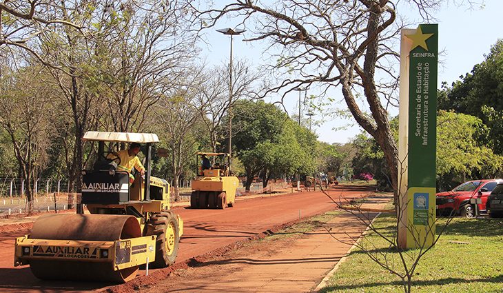 Reforma do Parque dos Poderes mantém uma das pistas da Avenida José Nunes da Cunha interditada até sexta