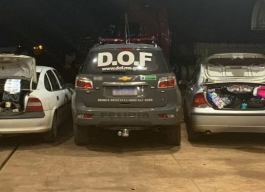 Cinco veículos com produtos ilegais foram apreendidos pelo DOF durante a Operação Hórus