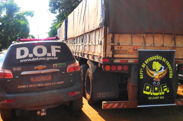 Dourados: Contrabando de pneus do Paraguai é apreendido pelo DOF