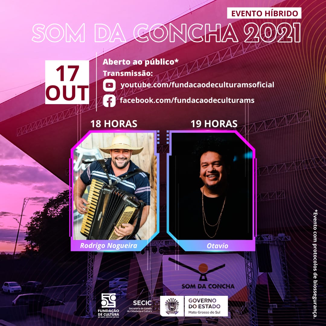 Som da Concha deste domingo terá o Soul e Jazz de Otavio e o sertanejo de Rodrigo Nogueira