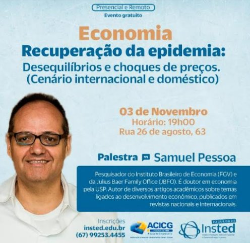 Faculdade Insted recebe pesquisador do Instituto Brasileiro de Economia para debater o cenário de crise e alta de preços no país