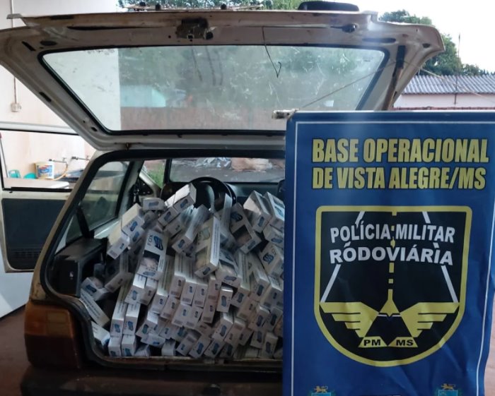 Cigarros: PM apreende carga de contrabando em Vista Alegre