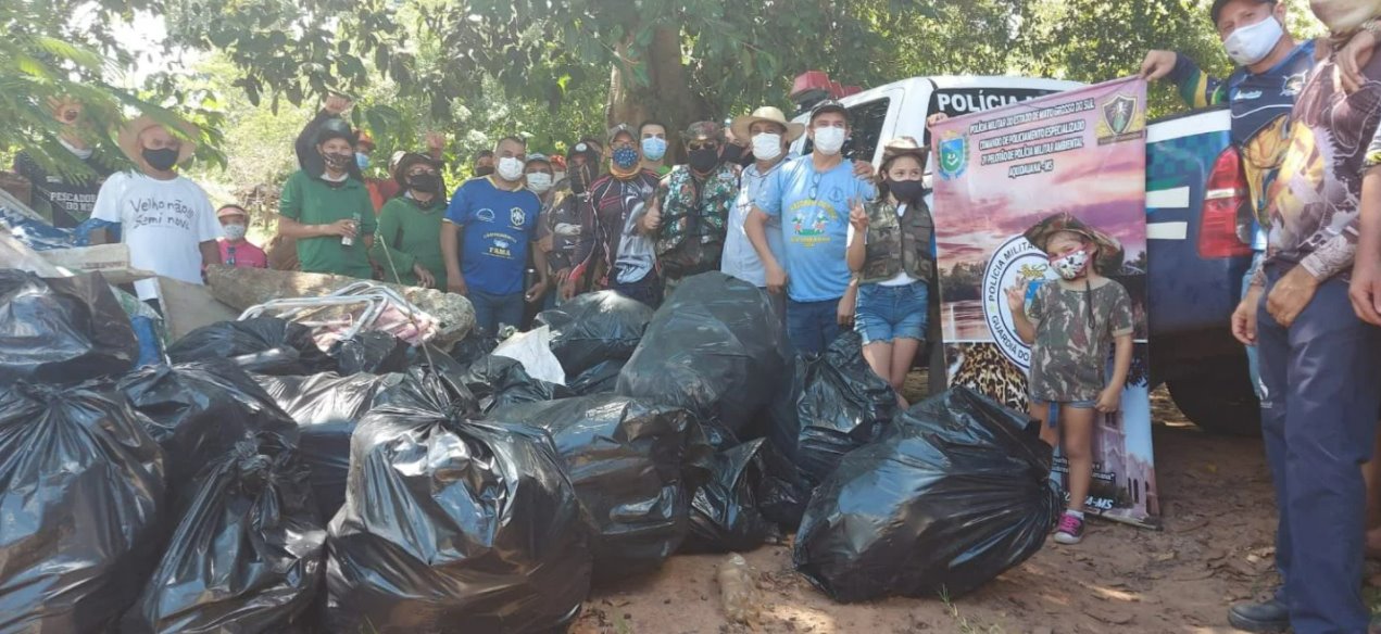 Mutirão retirou duas toneladas de resíduos do rio Aquidauana