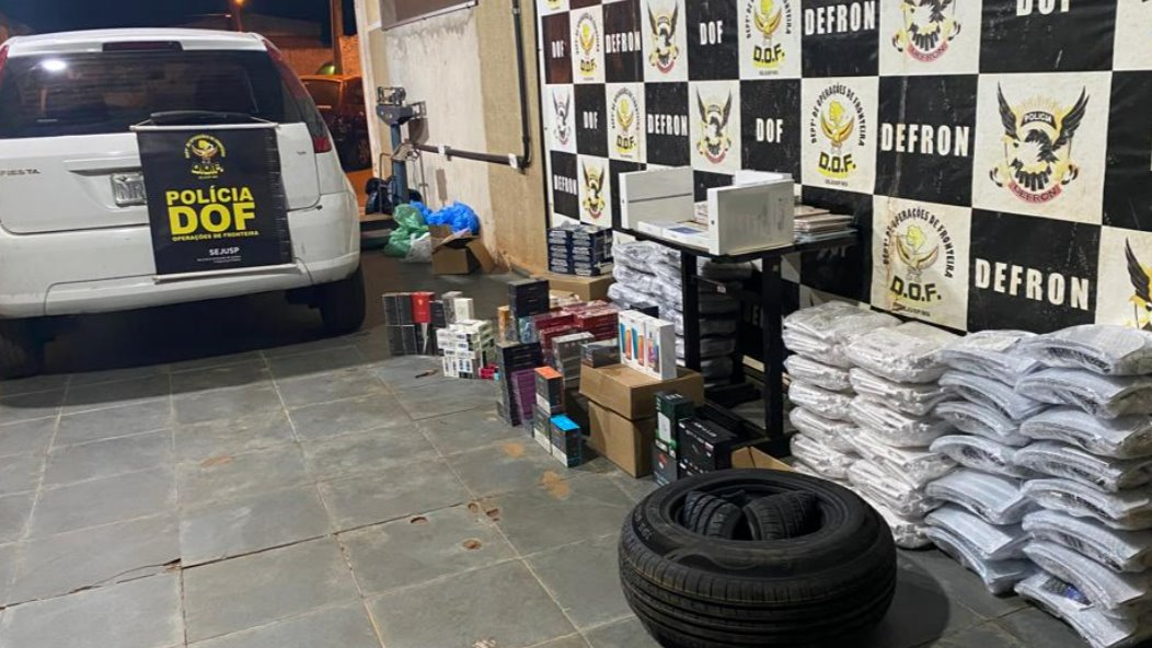 DOF apreende R$ 400 mil em material de contrabando e descaminho em Maracaju