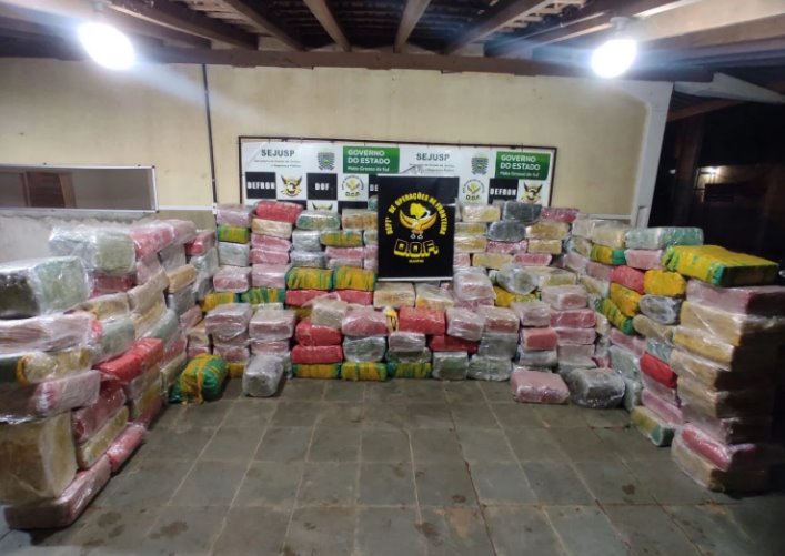 Mais de cinco toneladas de maconha foram apreendidas pelo DOF em Dourados durante a Operação Hórus