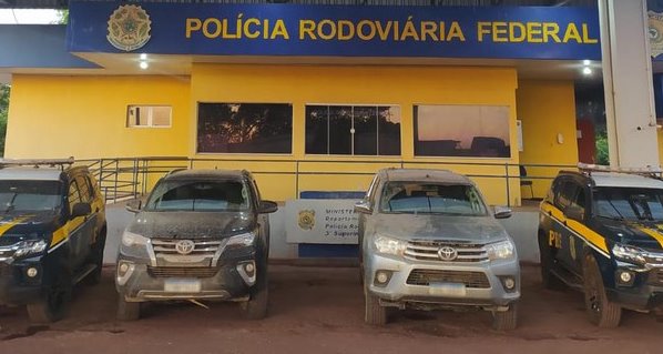 PRF apreende em Miranda camionetes de luxo roubadas em SP