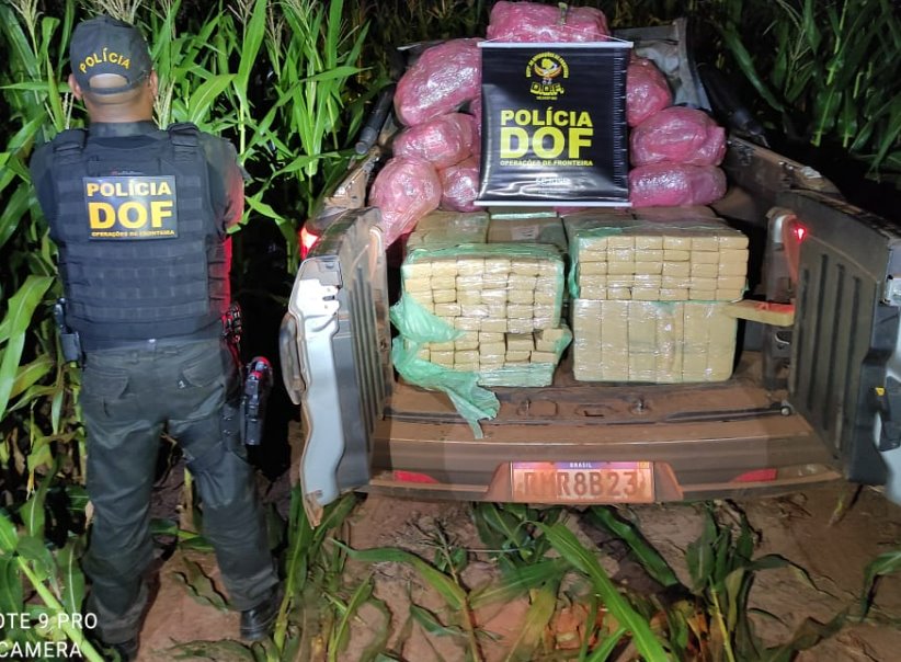 DOF apreende uma tonelada de drogas no município de Sete Quedas