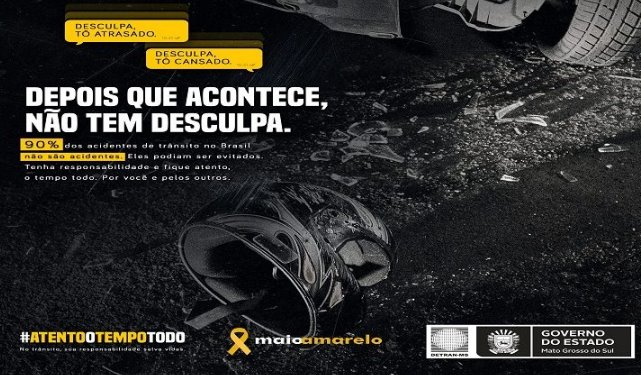 Campanha Maio amarelo quer conscientizar para o crescente número de motoristas ao celular