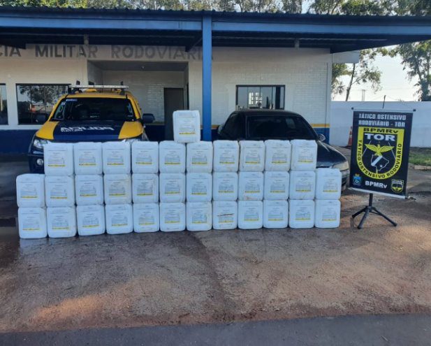 Polícia Militar Rodoviária apreende 700 litros de agrotóxicos contrabandeados em Ponta Porã