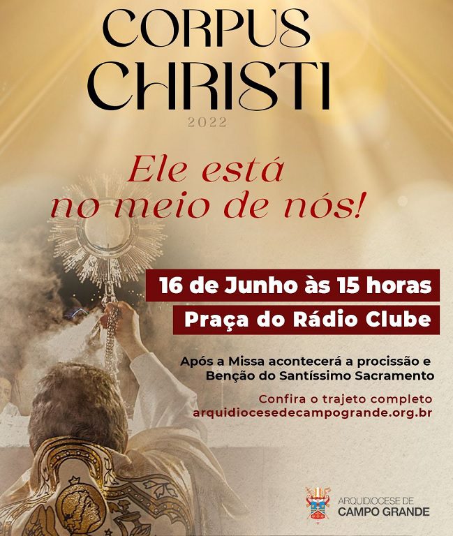 Missa campal: Veja programação do Corpus Christi em Campo Grande