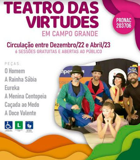 Entretenimento e cultura: Projeto Teatro das Virtudes nesta segunda e terça-feira em Campo Grande