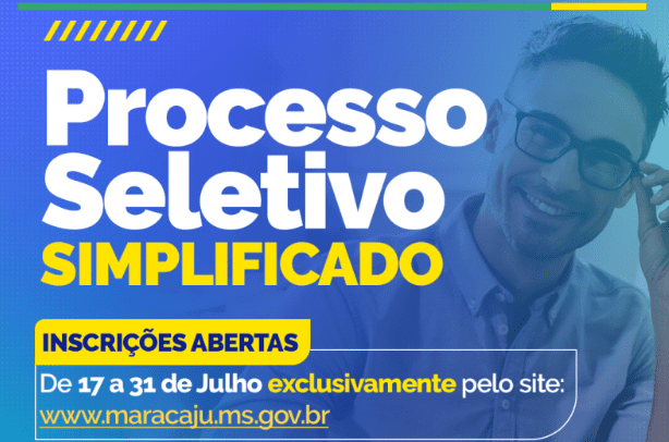 Maracaju: Encerra nesta segunda-feira (31), inscrições para o Processo Seletivo em diversas áreas