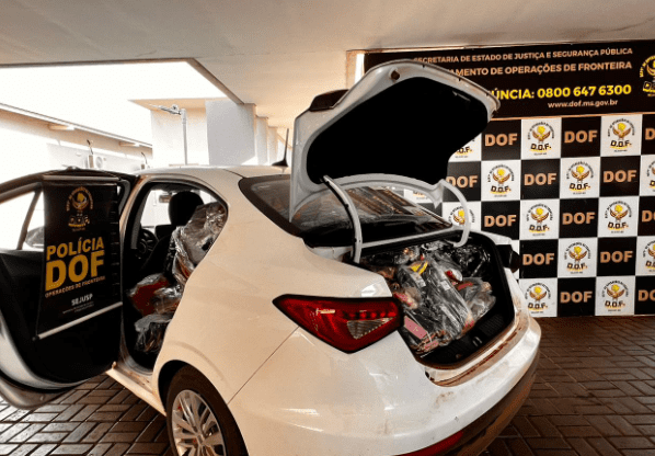 Dourados: Veículo carregado com mercadorias ilegais é apreendido pelo DOF
