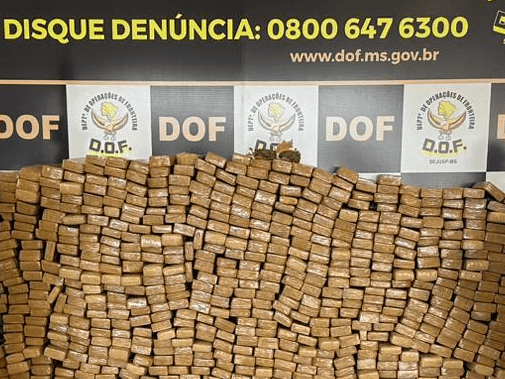 Dourados: DOF apreende quase 1,5 tonelada de droga e recupera camionete roubada
