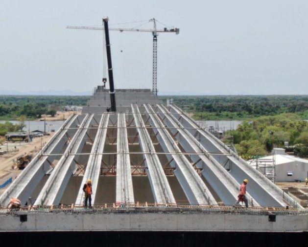 Ponte Bioceânica recebe vigas no lado paraguaio e obras têm mais avanços