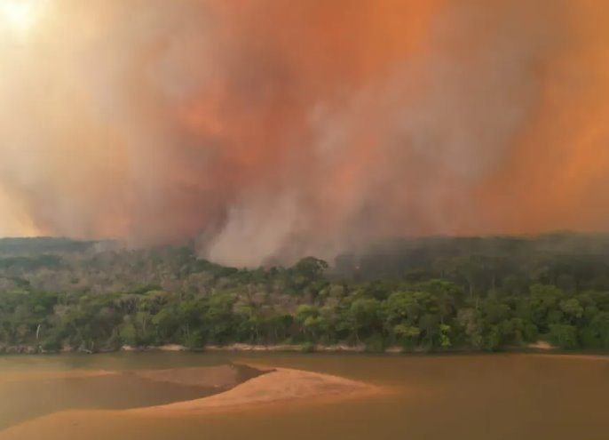 Incêndios tomam conta de rodovia que dá acesso ao Pantanal