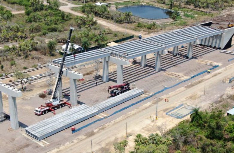 Ponte da Rota Bioceânica está 43,6% concluída nas duas margens do Rio Paraguai