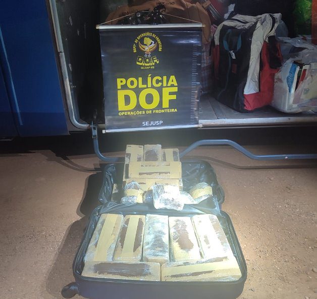 Mulher que seguia com droga para São Paulo é presa pelo DOF em Ponta Porã