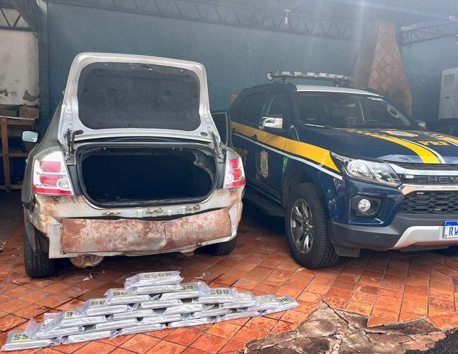 Em Campo Grande: PRF apreende 23 kg de cocaína em compartimento oculto de veículo